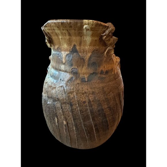 Handcrafted Ceramic Pitcher Textured Design & Rustic Finish One of a kind - Picture 6 of 12